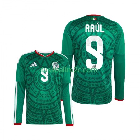 Fußballtrikots Mexiko Raul Jimenez 9 World Cup Heim Trikotsatz 2026 Langarm Fußballtrikots Mexiko Raul Jimenez 9 World Cup Heim Trikotsatz 2026 Langarm